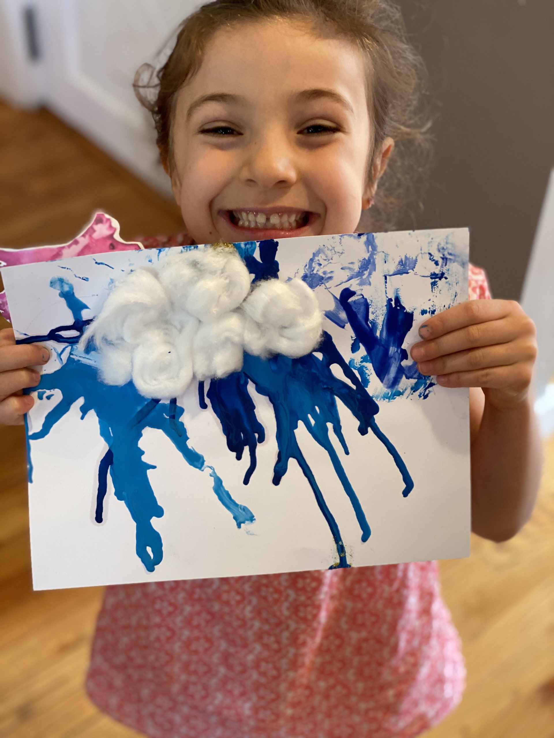 Lydia and her melted crayon rain cloud